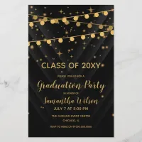 Budget String Lights Graduation Party Invitation