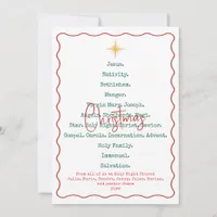 2025 Calendar Nativity Christmas Jesus Religious Holiday Card