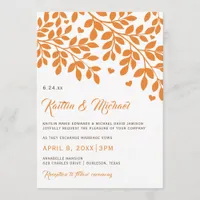 Fall Trees Wedding Invitations | Orange & Brown