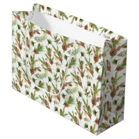 Pretty Pine Cones and Cuttings Botanical Large Gift Bag