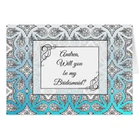 Personalized Will You Be My Bridesmaid Card