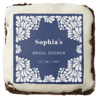 Mexican Blue Talavera Bridal Shower  Brownie