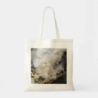 Gold, Black & White Marble | Tote Bag