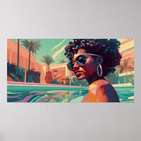 Kalisha swimming in paradise poster
