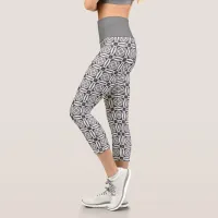 Modern Monochrome High Waisted Capris