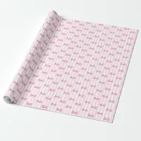 Pink Bows Baby Girl Baby Shower Gift Wrap