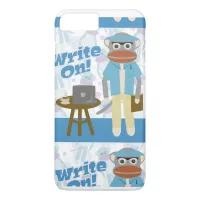 Cute Writer Sock Monkey iPhone 8 Plus/7 Plus Case