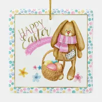 Happy Easter Everybunny ID640 Ceramic Ornament