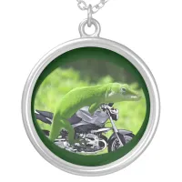 Green Hawaiian Gecko Rider Necklace