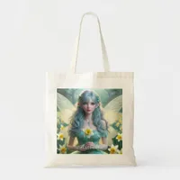 Beautiful March Fairy in Daffodils Tote Bag