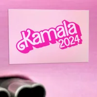 Vote Kamala Harris 2024 Hot Pink Logo Car Magnet