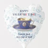 Just My Cup of Tea Valentine's Day Vintage Elegant Balloon