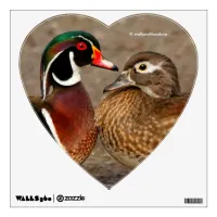 Beautiful Touching Moment Between Wood Ducks Wall Sticker