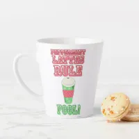 Peppermint Latte Funny Cute Cartoon Slogan Latte Mug