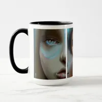 Women's Faces AI Generated Art Mug