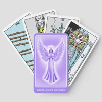 Archangel Zadkiel Purple And White Tarot Cards