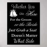 Wedding Seating Chart, Sit "wherever" Poster