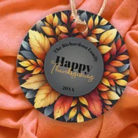 Vibrant Elegant Autumn Leaves Thanksgiving Favor Tags