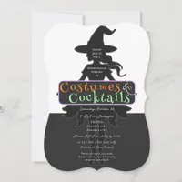 Costumes & Cocktails Halloween Drink Up Witches Invitation