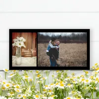 White Daisies Milk Bottle Barn Wedding Thank You