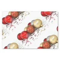 Christmas tree ball ornaments tissue paper