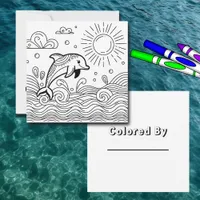 Dolphin in the Waves | Kid's Coloring Page