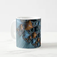 Southwestern Turquoise Fractal Art Coffee Mug