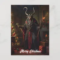 Horror Krampus Christmas Holiday Postcard