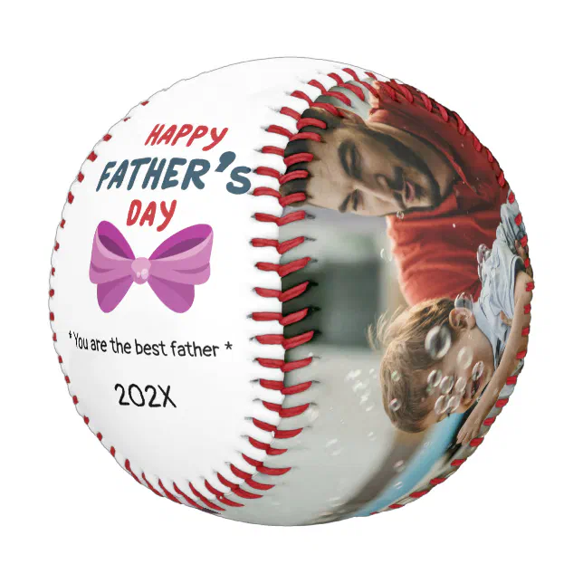 Happy Father's Day Custom Family Photos Best dad Baseball