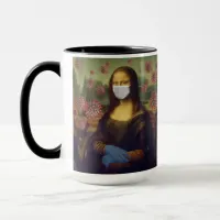 Mona Lisa Playing Safe Around Coronavirus, ZFBP Mug
