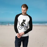 Cats on bikes bicycle cat sporty cyclist  T-Shirt