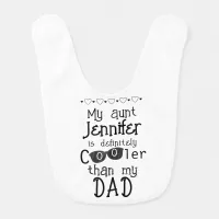 Funny Cute New Nephew Niece Gift From New Aunt Baby Bib