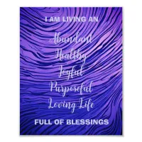 Purple And `Lilac Positive Affirmations Photo Print