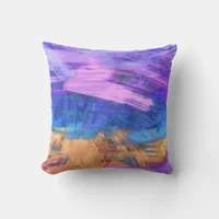 Abstract Art Brushstrokes Throw Pillow