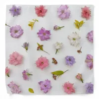 Pretty Floral Blossoms, Unique Photo Mock-up Style Bandana