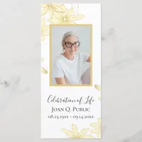 Pale Yellow Daisies Celebration of Life Bookmark Program