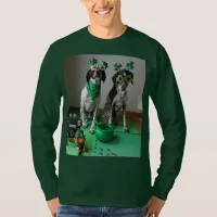 St. Patrick's Day Dogs Ready to Party Long Sleeve T-Shirt