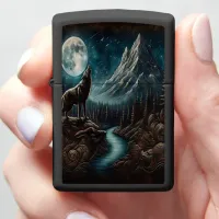 Wolf's Moonlight Howl Zippo Lighter