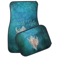 Conch Shell "Beach Life"  Car Floor Mat