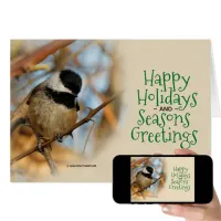 Cute Black-Capped Chickadee Songbird Christmas