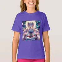 Anime Girl Meditating Spiritual T-Shirt
