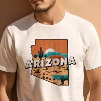 Retro Travel Iconic Arizona Graphic T-Shirt