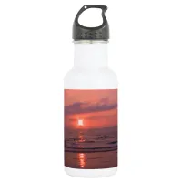 Romantic Hawaiian Sunset Ocean Beach Stainless Steel Water Bottle