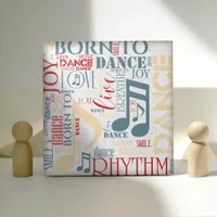 Born to Dance Blue/Red/Gold ID277 Ceramic Tile