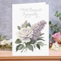 Elegant Floral Deepest Sympathy Card