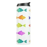 Cute colorful sea fish  thermal tumbler