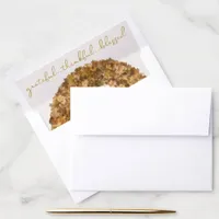 Elegant Rustic Thanksgiving Wreath Autumn Leaves Envelope Liner