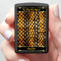 Captivating patterns of shed snakeskin in nature zippo lighter