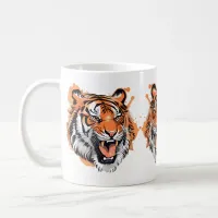 Roaring Tiger Portrait. Coffee Mug