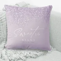 Sparkles Sweet Sixteen Mauve ID912 Throw Pillow